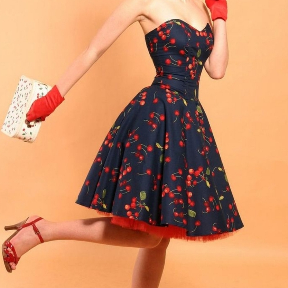 Rockabilly Cherry Bomb Vintage Style Dress